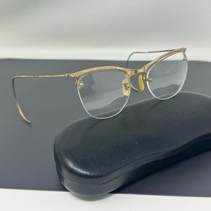 Vintage Shuron gold filled 1/10 12K GF Eyeglasses Gold Cat Eye  44 [] 20 5 1/2